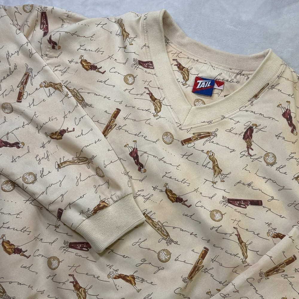 Vintage Tail Golf All Over Print Sweatshirt Golf‎ Clubs Microfiber Size L